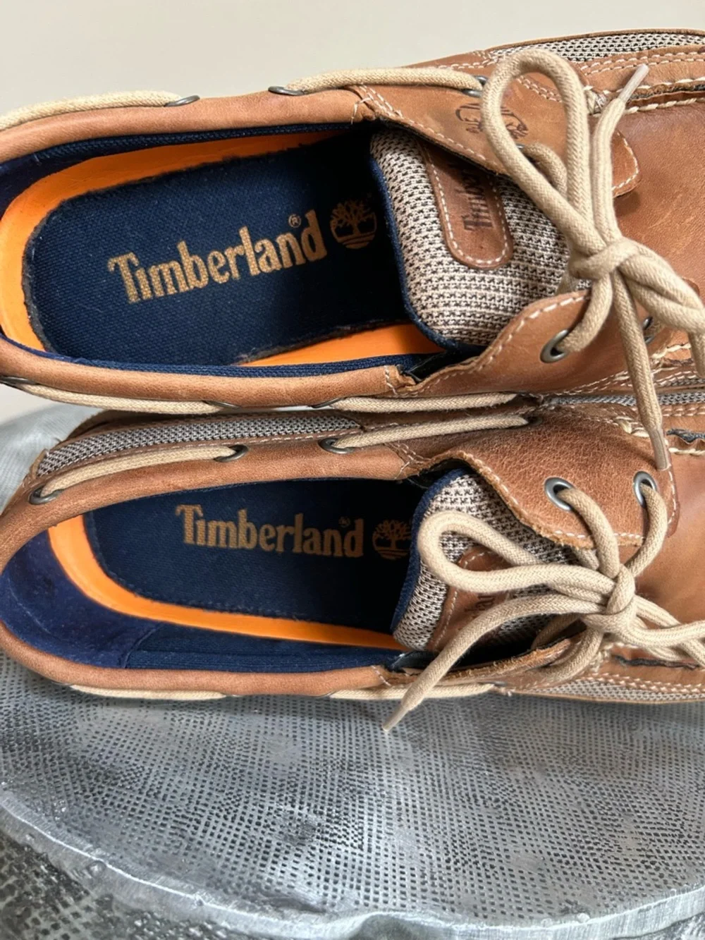 Timberland ~ Kiawah Bay Tan Leather Men’s size 11 Lace-Up Boat Shoes